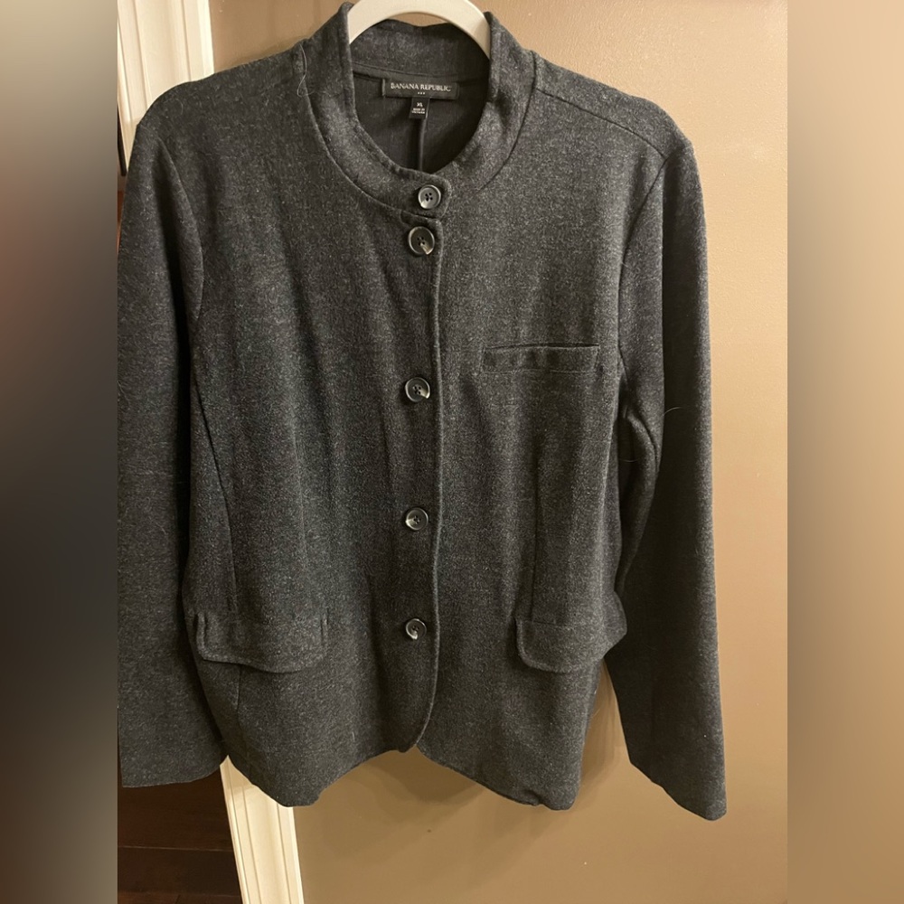 XL Banana Republic Dark Gray Button-Up Jacket